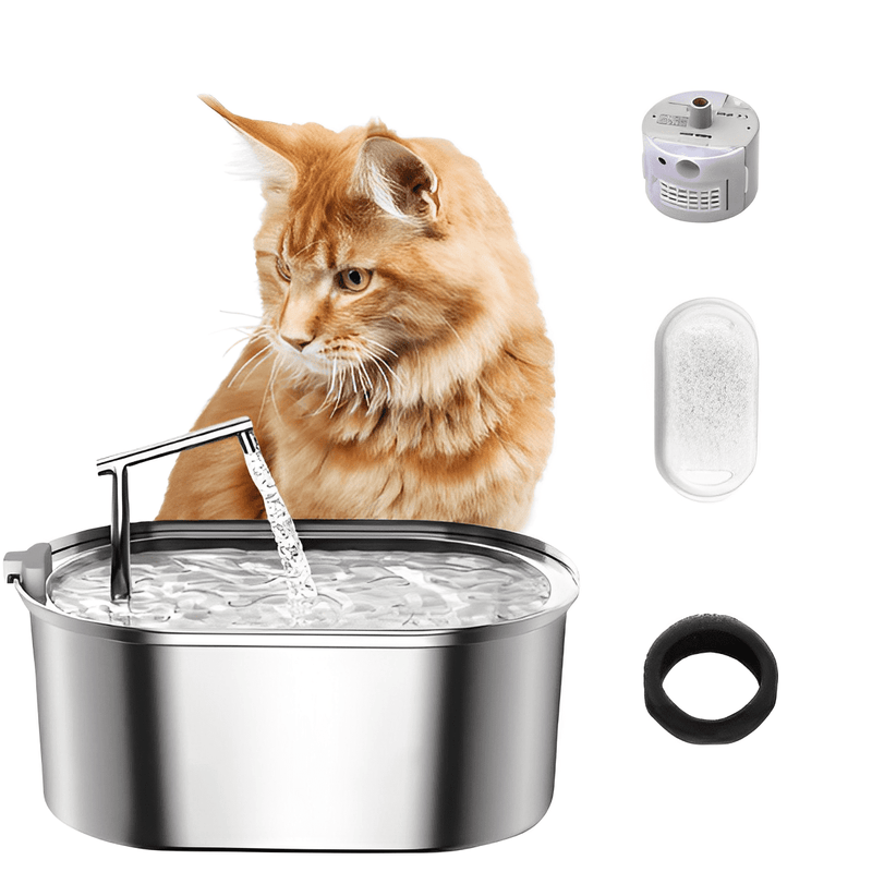 Fonte Bebedouro Para Gatos em Aço Inox 3,2L