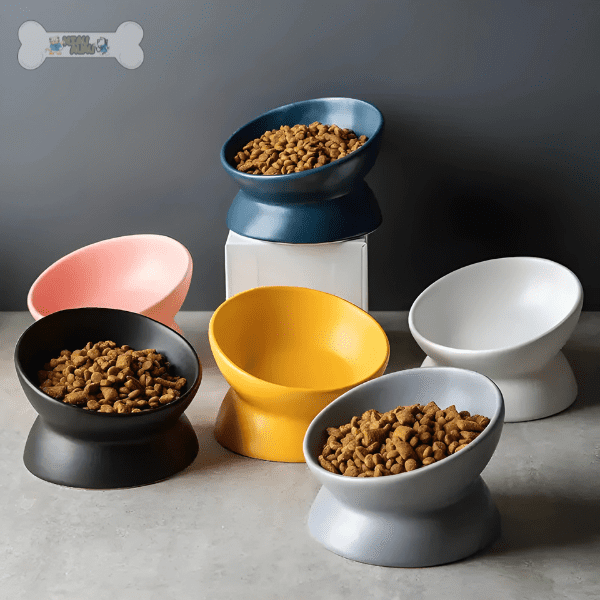 Comedouro para Gatos de Cerâmica Elevado Ergonômico Pet Premium