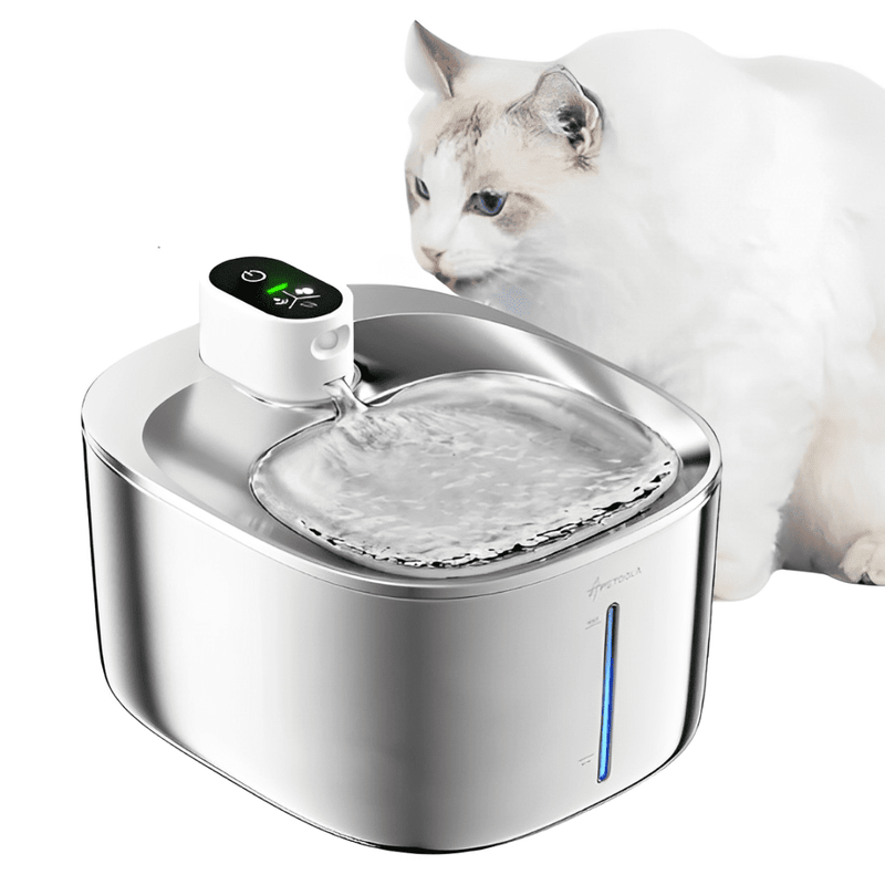 Fonte Inox Sem Fio Para Gatos - Bebedouro Wireless CatFlow