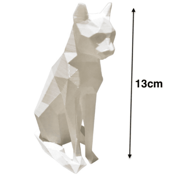 Estátua Gato Geométrico 3D Decoração Pet