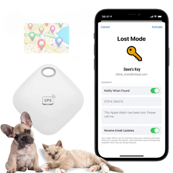 Rastreador PET para iPhone Alcance ilimitado MFI GPS iOS