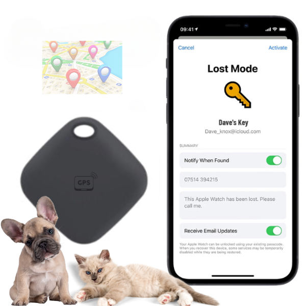 Rastreador PET para iPhone Alcance ilimitado MFI GPS iOS