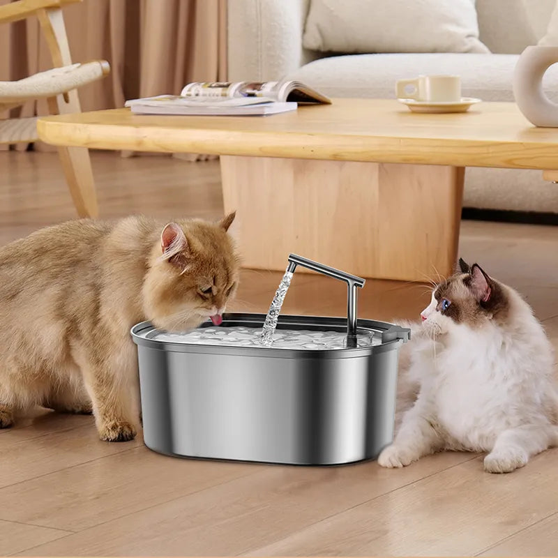 Fonte Bebedouro Para Gatos em Aço Inox 3,2L