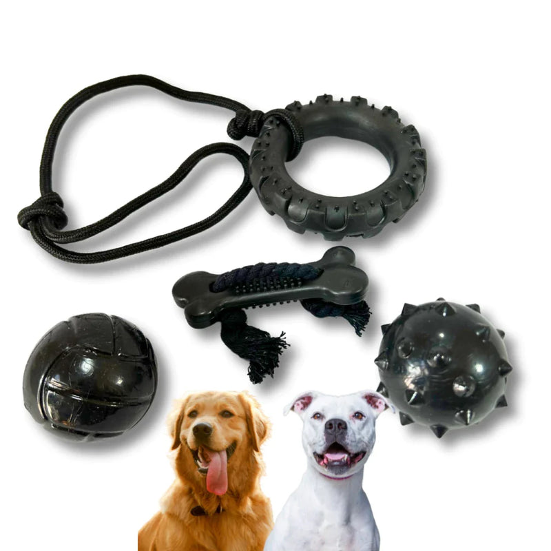 Kit Brinquedo Interativo Mordedor Para Cachorro Médio e Grande Porte