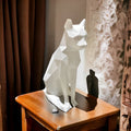 Estátua Gato Geométrico 3D Decoração Pet